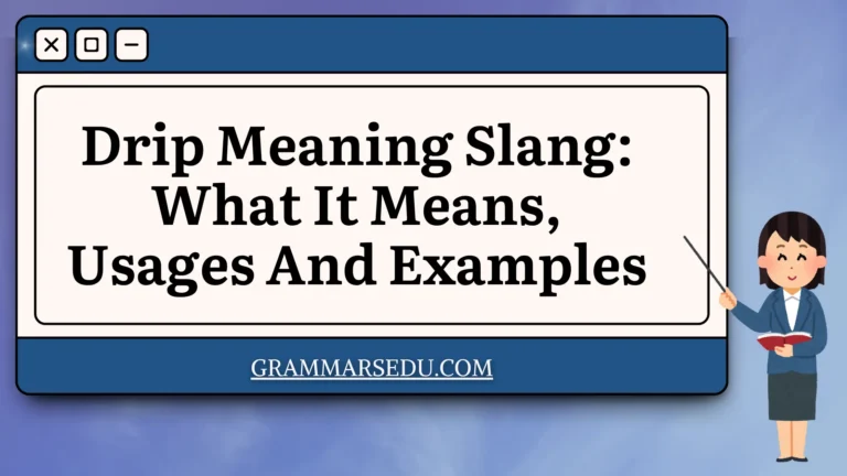 Drip Meaning Slang What It Means, Usages And Examples