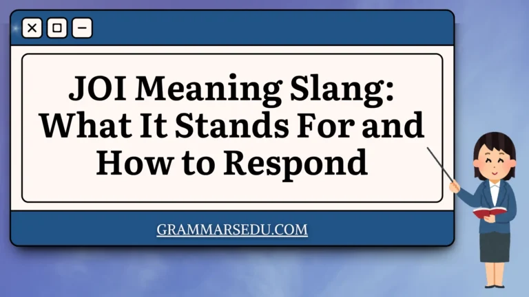JOI Meaning Slang