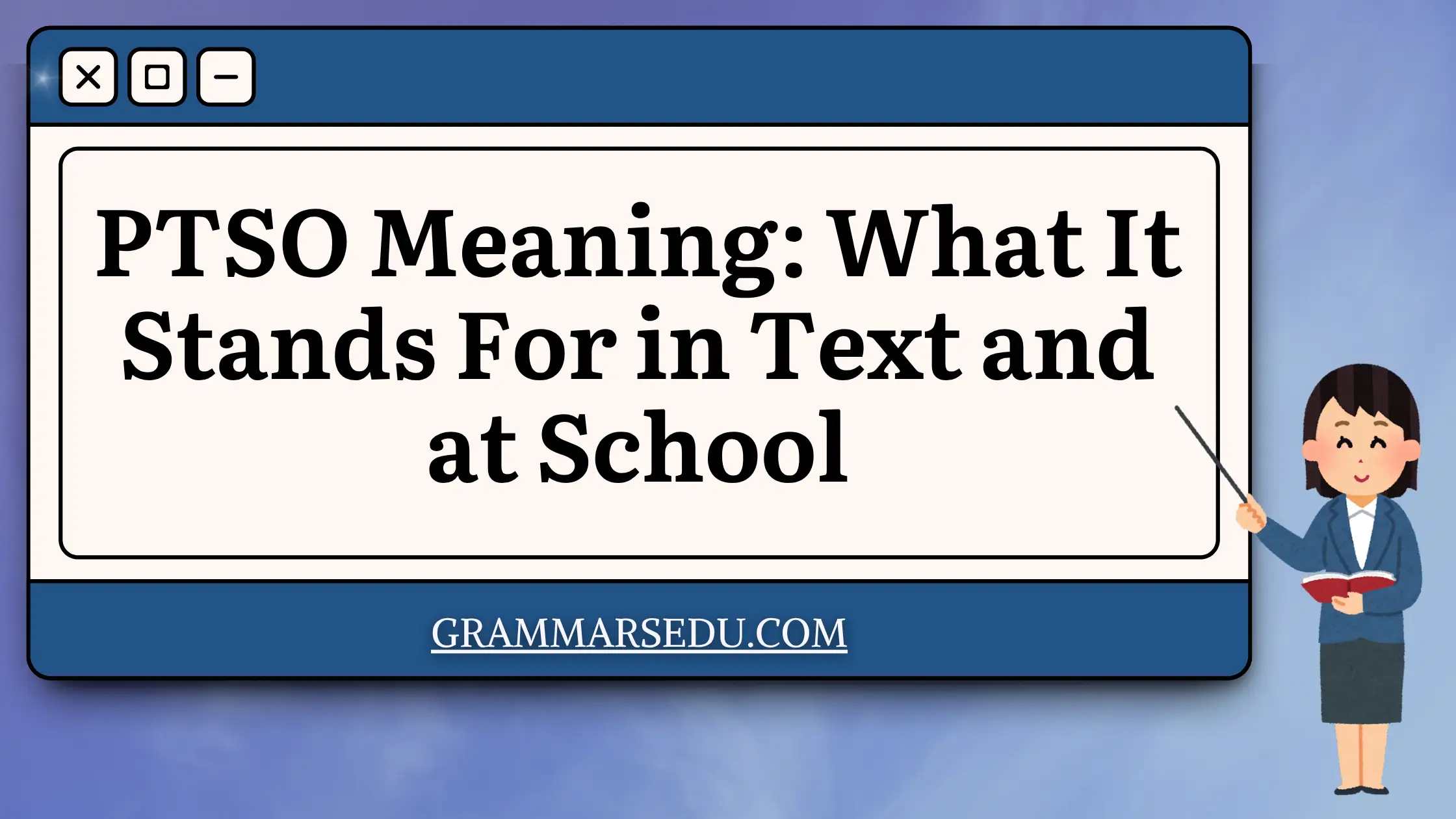 PTSO Meaning